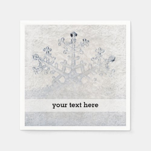 White Christmas snowflakes Paper Napkins