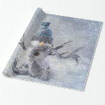 White Christmas snowman Wrapping Paper<br><div class="desc">This White Christmas  theme,   available in lots different products: card,  wrapping paper,  gift bag,  paper plate & paper napkins  Feel free to contact me for a question or request.</div>