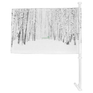 White Christmas Tale Car Flag