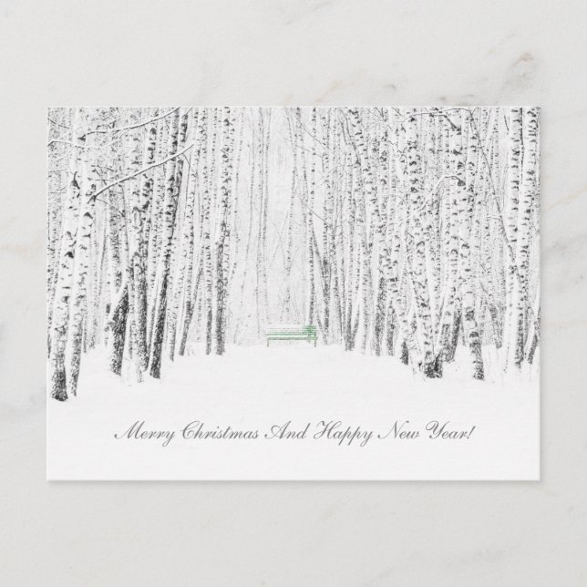 White Christmas Tale Holiday Postcard (Front)