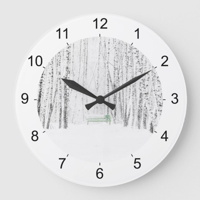 White Christmas Tale Large Clock (Front)