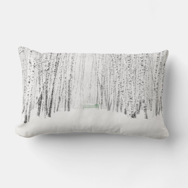 White Christmas Tale Lumbar Pillow (Front)