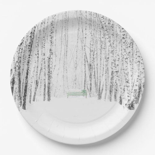 White Christmas Tale Paper Plates