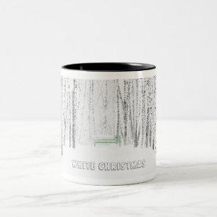 White Christmas Tale Two-Tone Coffee Mug