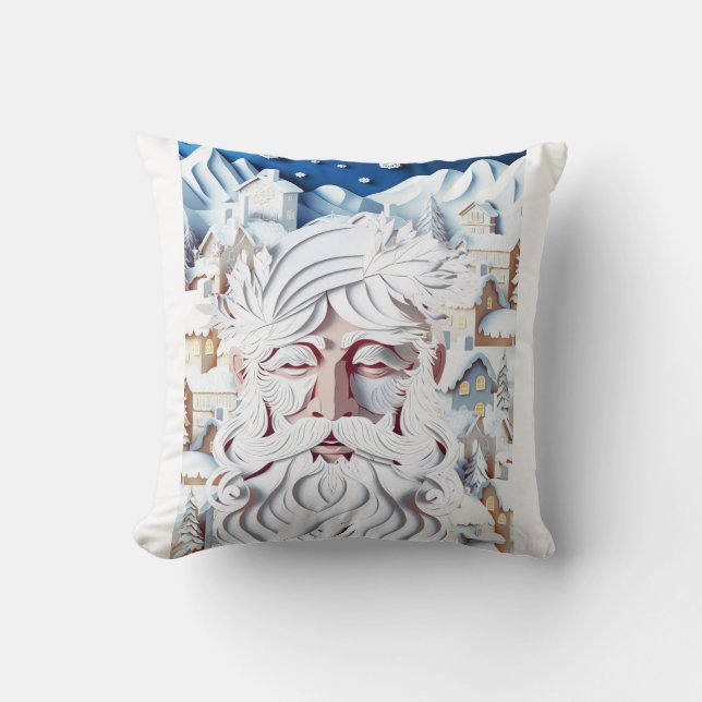 WHITE CHRISTMAS THROW PILLOW (Front)