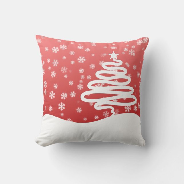 White Christmas Throw Pillow (Front)