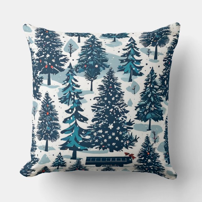 white christmas throw pillow (Front)