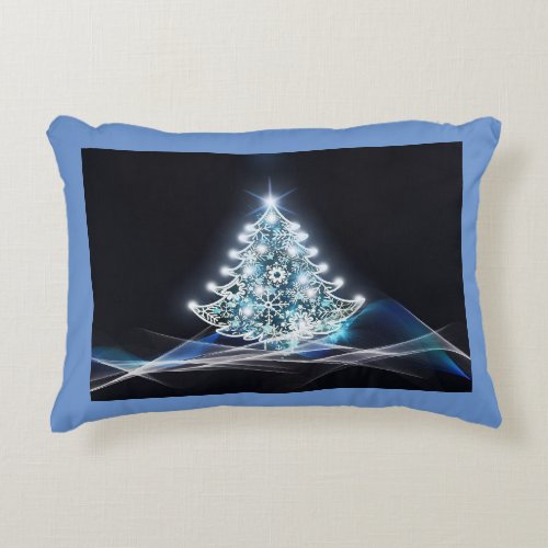 White Christmas Tree Accent Pillow