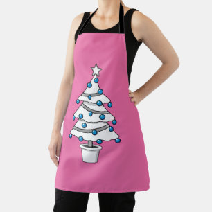 White Christmas Tree Apron