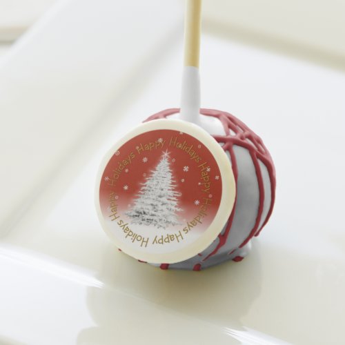 White Christmas Tree  Cake Pops