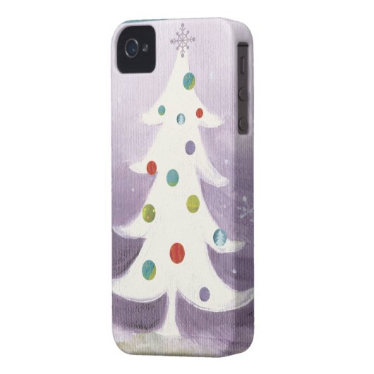 White Christmas Tree Case-Mate iPhone Case (Back Left)