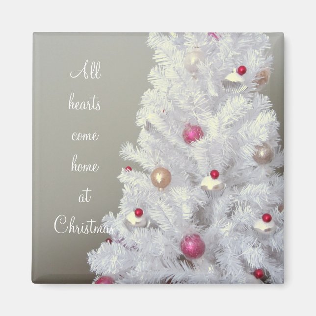White Christmas Tree Magnet (Front)