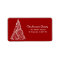 White Christmas Tree on Red Return Address