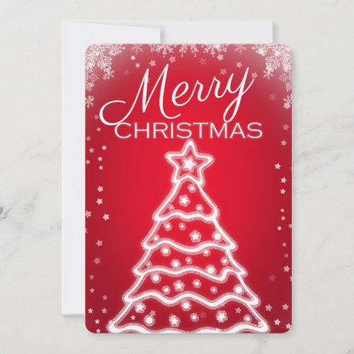 White Christmas Tree Photo Greeting Cards