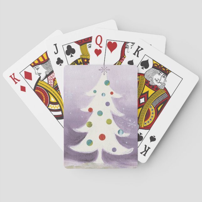 White Christmas Tree Poker Cards (Back)