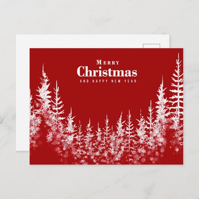 White Christmas Tree Postcard (Front/Back)