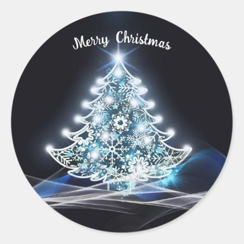 White Christmas Tree Sticker