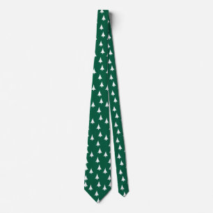 White Christmas Trees Green Gift  Neck Tie
