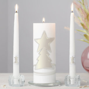 White Christmas Unity Candle Set