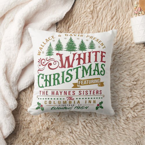 White Christmas Wallace And Davis Haynes Sister Throw Pillow