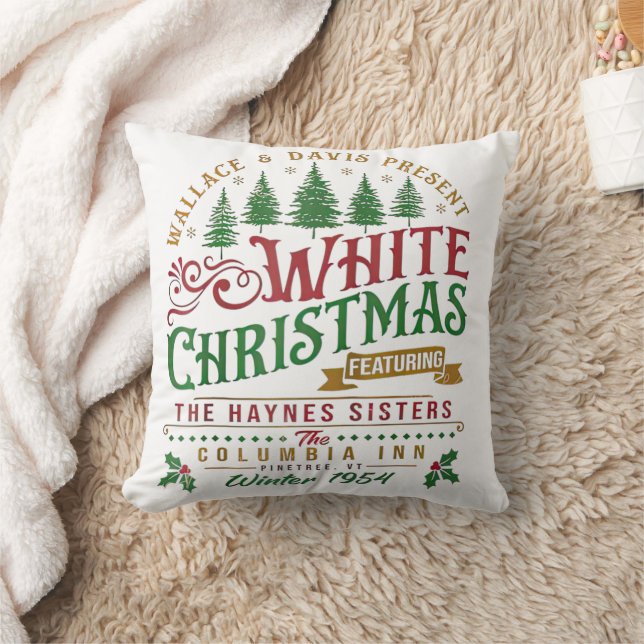 White Christmas Wallace And Davis Haynes Sister Throw Pillow (Blanket)
