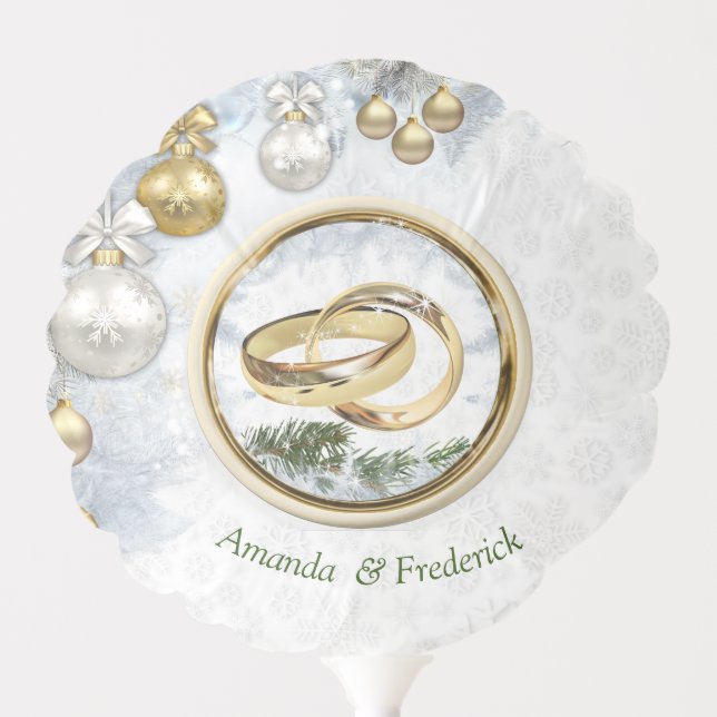 White Christmas Wedding Ballons Balloon (Front)