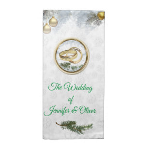 White Christmas Wedding Cloth Napkin