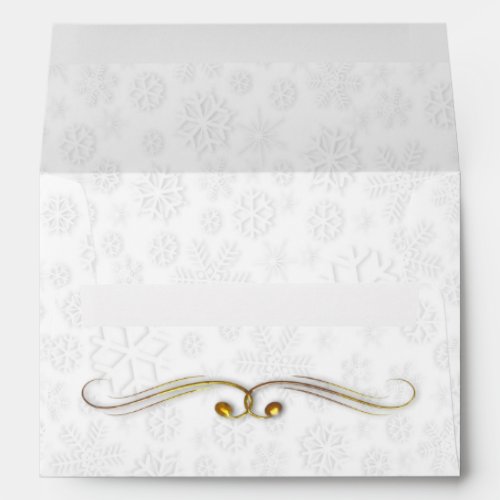 White Christmas Wedding Envelopes