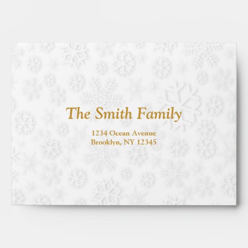 White Christmas Wedding Envelopes