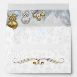White Christmas Wedding Envelopes