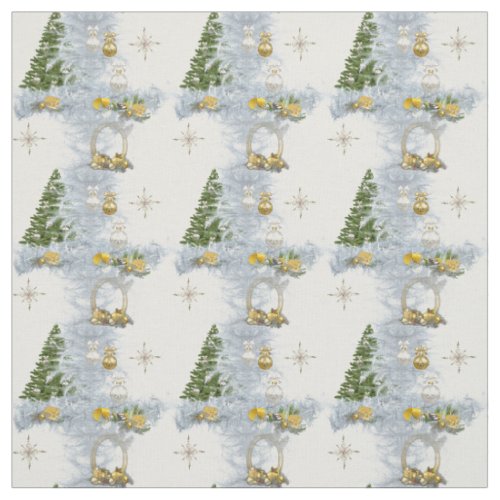 White Christmas Wedding Fabric