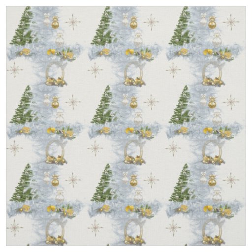 White Christmas Wedding Fabric