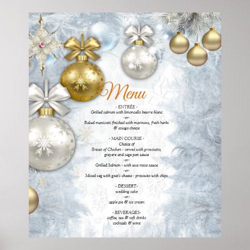 White Christmas Wedding Poster