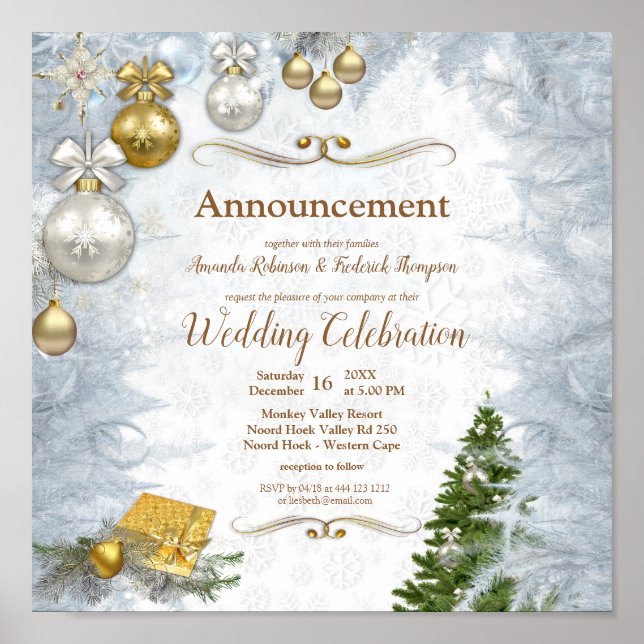 White Christmas Wedding Poster (Front)