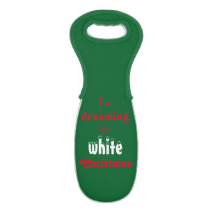 White Christmas Wine Tote