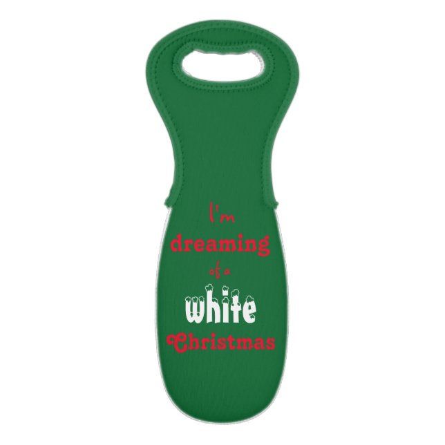 White Christmas Wine Tote (Front Flat)