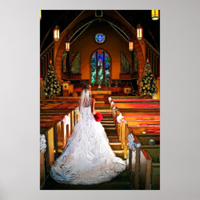White Christmas Winter White Wedding Gown Poster (Front)
