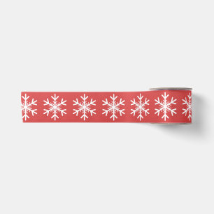White Christmas Winter Wonderland Snowman Tree Satin Ribbon