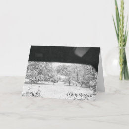 White Christmas Wintry Holiday Card