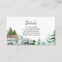 White Christmas Woodland Animals Detail Card