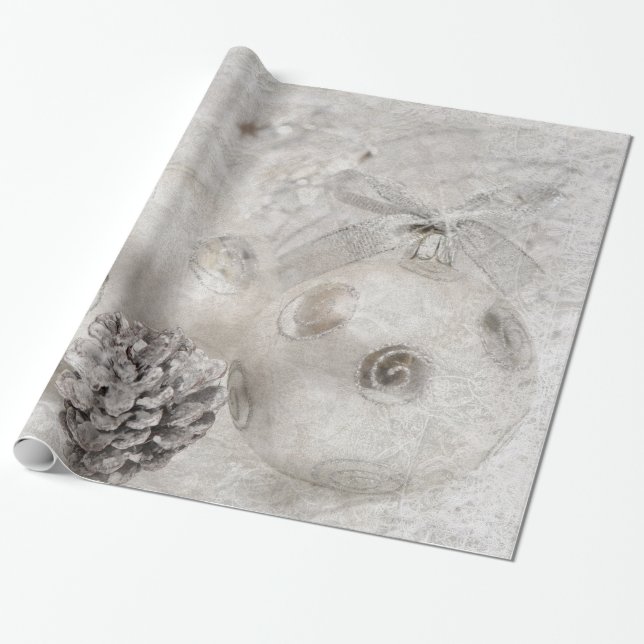 White Christmas Wrapping Paper (Unrolled)