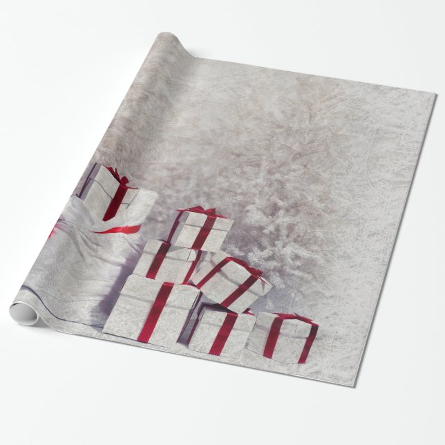 White Christmas Wrapping Paper (Unrolled)
