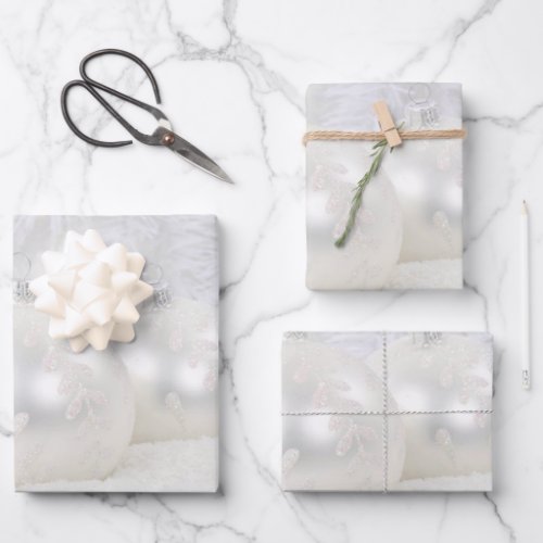 White Christmas Wrapping Paper Sheets