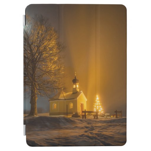 WHITE CHURCH AND BROWN TREE iPad AIR COVER