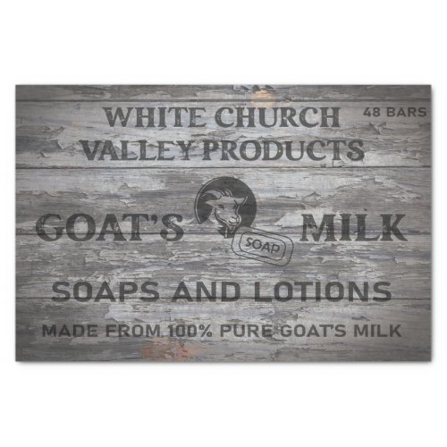 White Church Goats Milk Decoupage Paper