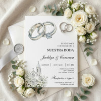 White church with ring Spanish Wedding