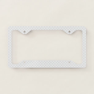 White circle embossed license plate frame