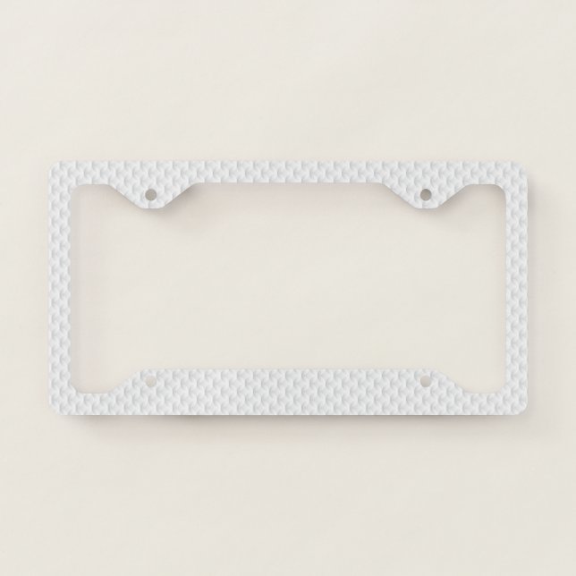White circle embossed license plate frame (Front)