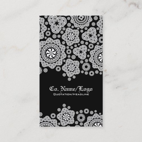 White Circle Pattern Business Card Templates
