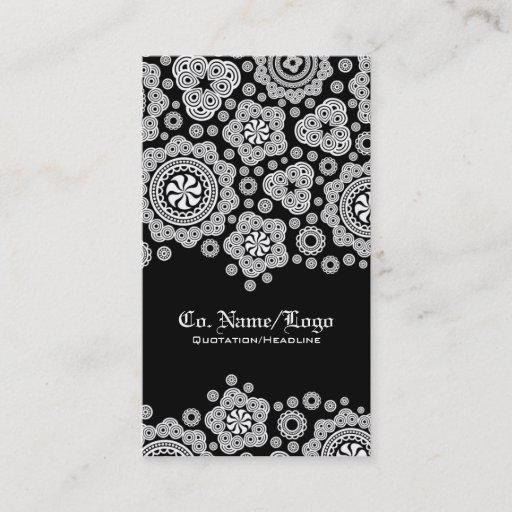 Customizable White Circle Pattern Business Card Templates